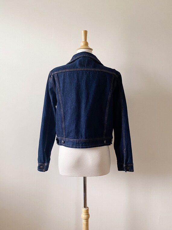 Vintage 2000s Denim Jacket | Y2K Dark Jean Jacket… - image 6
