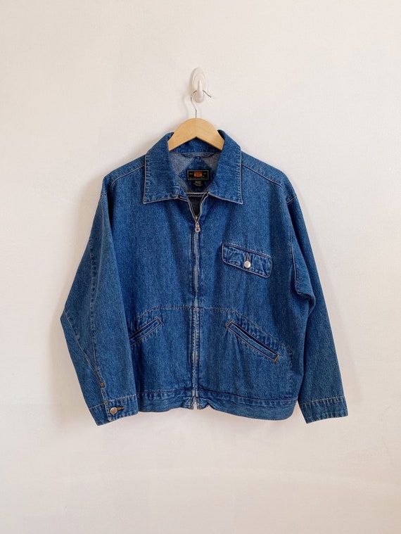 Vintage 90s Denim Chore Coat Oversized 