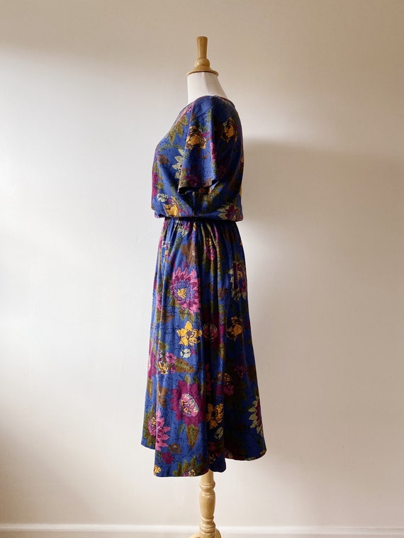 Vintage 90s Floral Dress | Eddie Bauer Knit Flora… - image 4