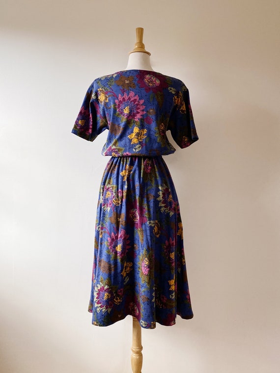 Vintage 90s Floral Dress | Eddie Bauer Knit Flora… - image 6