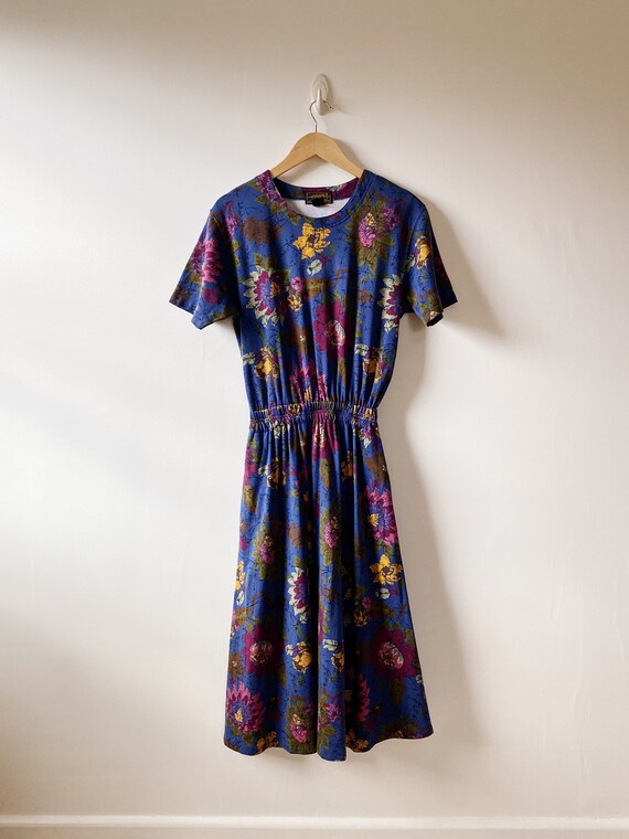 Vintage 90s Floral Dress | Eddie Bauer Knit Flora… - image 7