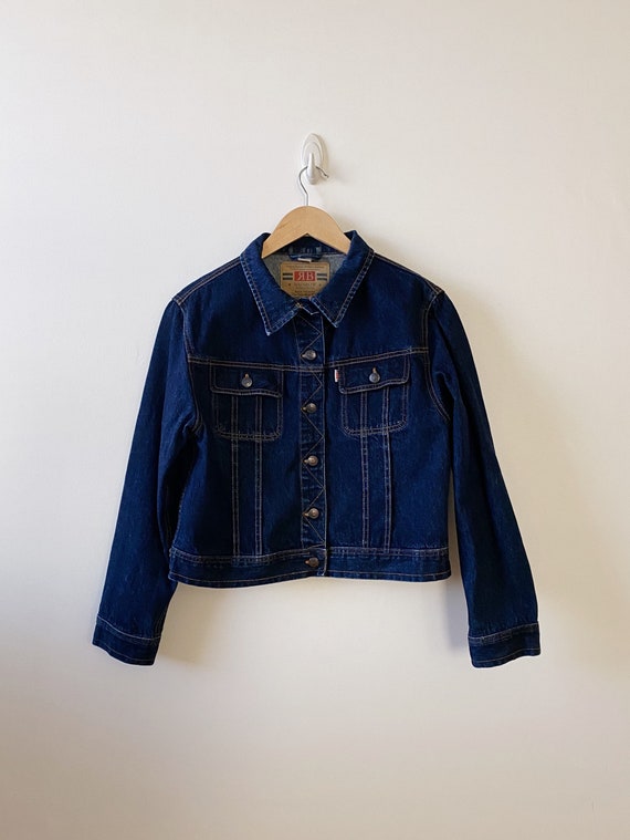 Vintage 2000s Denim Jacket | Y2K Dark Jean Jacket… - image 1