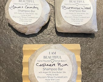 Shave & Shampoo Bars, Hand-poured, Unique, Soap Holder and/or Saver