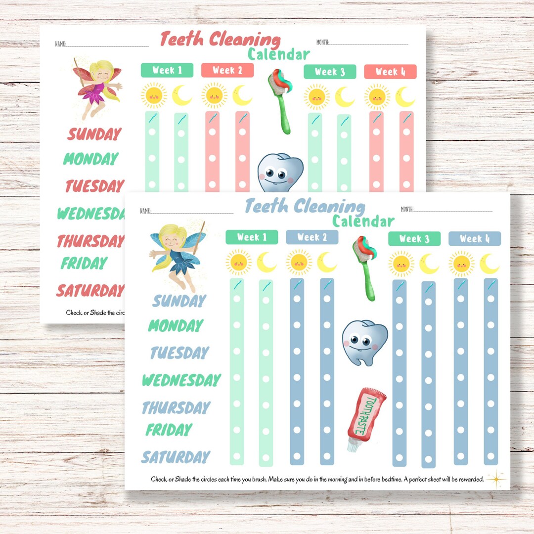 Brush Teeth Chart, Brush My Teeth Printable, Brush Your Teeth Printable ...