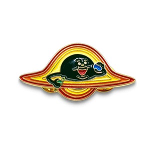 Insatiable Black Hole Enamel Pin: Gold Plated Space Pin (1.58 inch)
