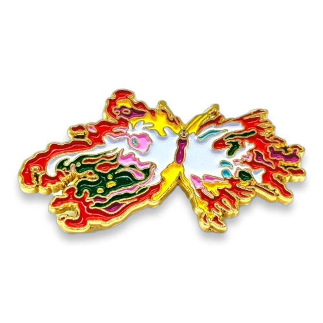 Butterfly Nebula Enamel Pin A Splash of Color in the Dark Etsy