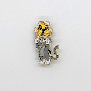 Marie PURRie Cat Enamel Pin: Glow in the Dark Scientist Lapel Pin