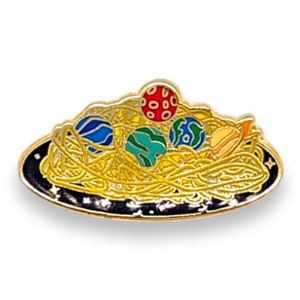 Space Spaghetti Enamel Pin: Stellar Cuisine, Planet Food Pun