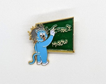 CATstein Enamel Pin: Albert Einstein Cat - Science Lover Gift