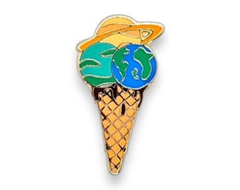 Space Cone Enamel Pin! Better Than Real Ice Cream Because This Delicious Cone Won't Melt Under The Sun And The Taste Is Out Of This World.