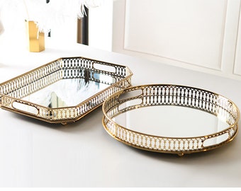 Polygon Glass Tray, Organize Tray