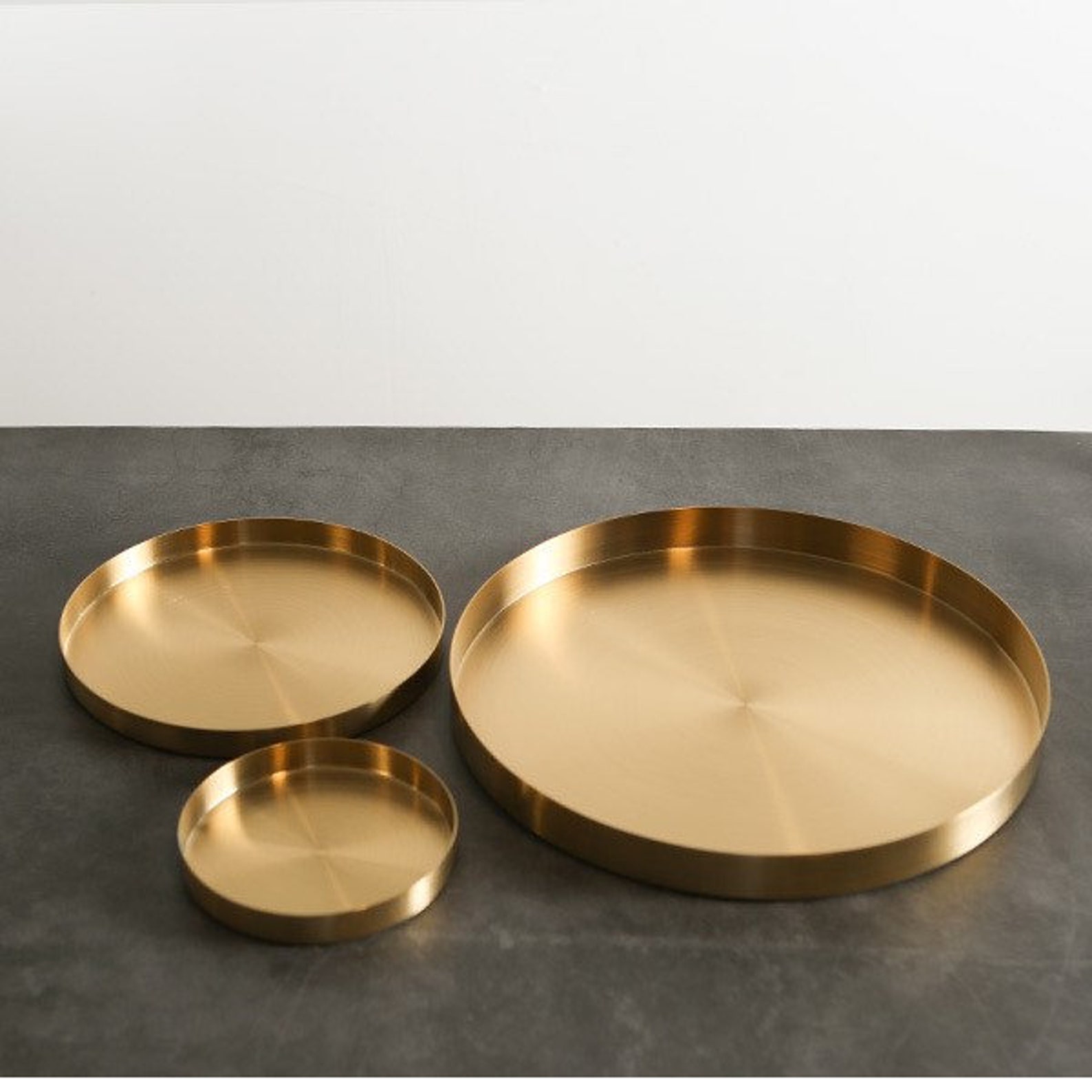 Round Brass Tray Etsy
