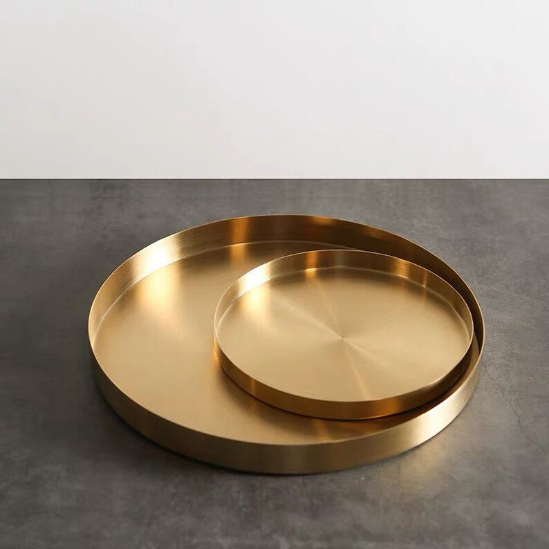 Round Brass Tray Etsy