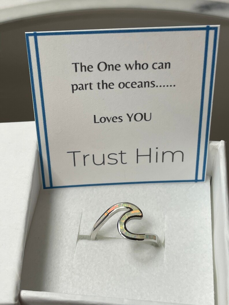 White Opal Wave Ring