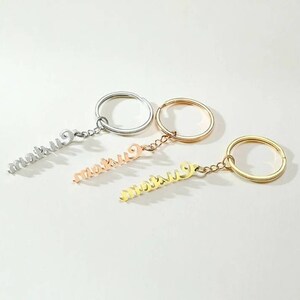 20 Font Styles Customized Keyring Stainless Steel Name Personalized ...