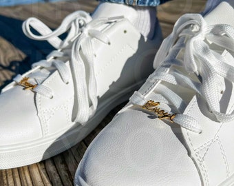 Custom Name Shoe Buckle in Gold Silver Rose Gold | AF.1 Shoelace Clip | 1 Pair of Personalized Name Shoe Buckle