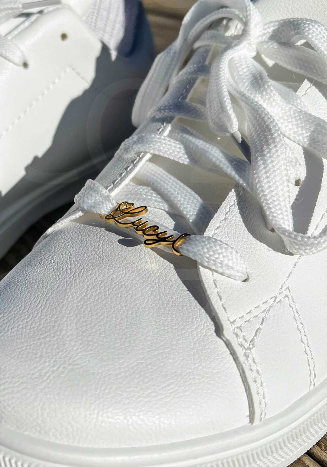 Custom Name Shoe Buckle in Gold Silver Rose Gold AF.1 Shoelace Clip 1