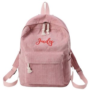 Childplaymate Corduroy Backpack Shoulder Bag Women Travel Teenage Girl  School Bags (Red) : : Fashion