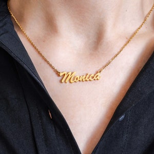 Collier prénom en argent sterling 925, collier personnalisé avec nom, collier prénom délicat, collier prénom minimaliste personnalisé, cadeau de fête des mères