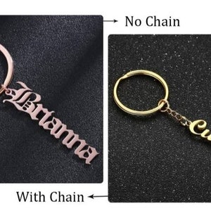 20 Font Styles Customized Keyring Stainless Steel Name Personalized ...
