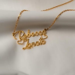 Más de 35 estilos de fuente Collar con nombre de acero inoxidable personalizado Letra personalizada Colgante de plata de oro rosa Regalo para ella él mamá gf bf parejas niño