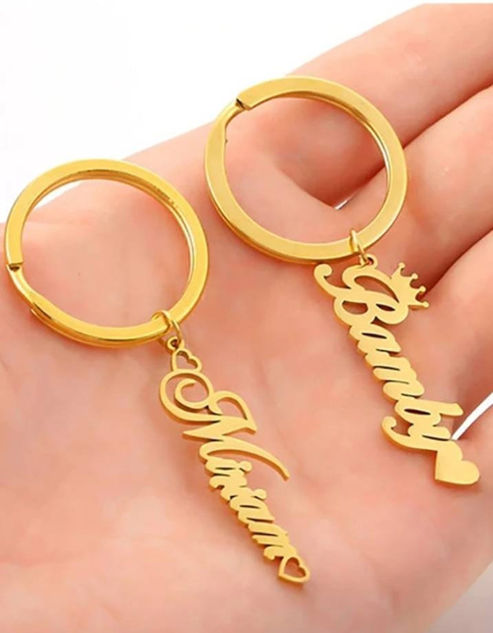 20 Font Styles Customized Keyring Stainless Steel Name Personalized ...