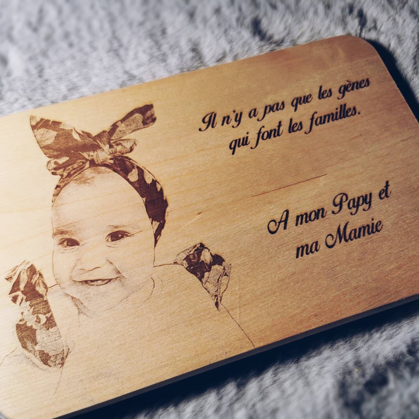 Plaque Gravure Photo + Message