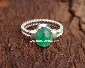 Anillo De Jade Azul Grande Nasiya 13x18mm Gema Plata 925 De Anillo De Jade Azul Grande Nasiya 13x18mm Gema Plata 925 De