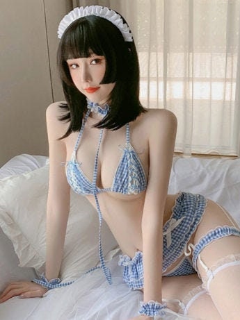 Sexy Cow Swimsuit Bikini Backless Underwear Sleepwear Sweet Lolita Girl  Japanese