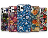 Sugar Skull Phone Case Mexican Pattern Case For iPhone 7, 8 , XS, XR, 11, 12 Pro Samsung S10 Lite, S20 A40, A50, A51, Huawei P20, P30