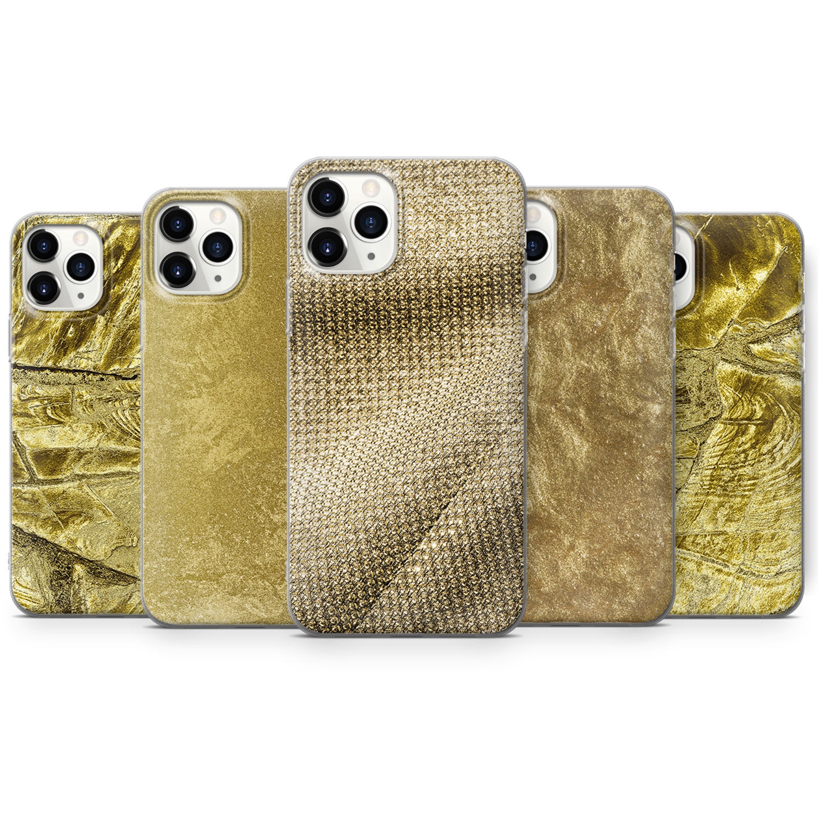 Aesthetic Golden Phone Case Gold Cover for Iphone 7 8 XS Etsy UK