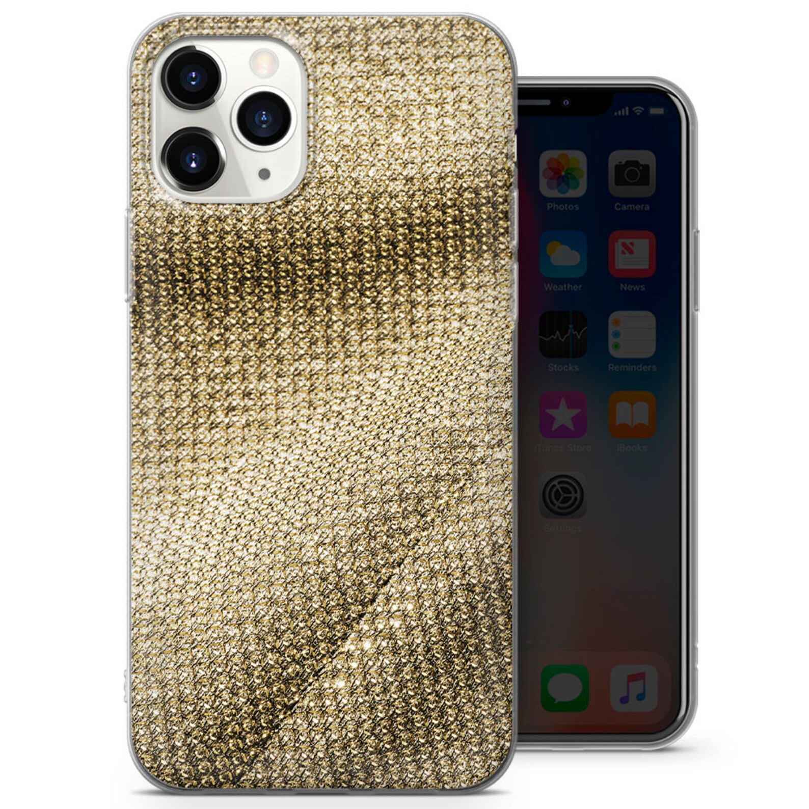 Aesthetic Golden Phone Case Gold Cover for Iphone 7 8 XS Etsy UK