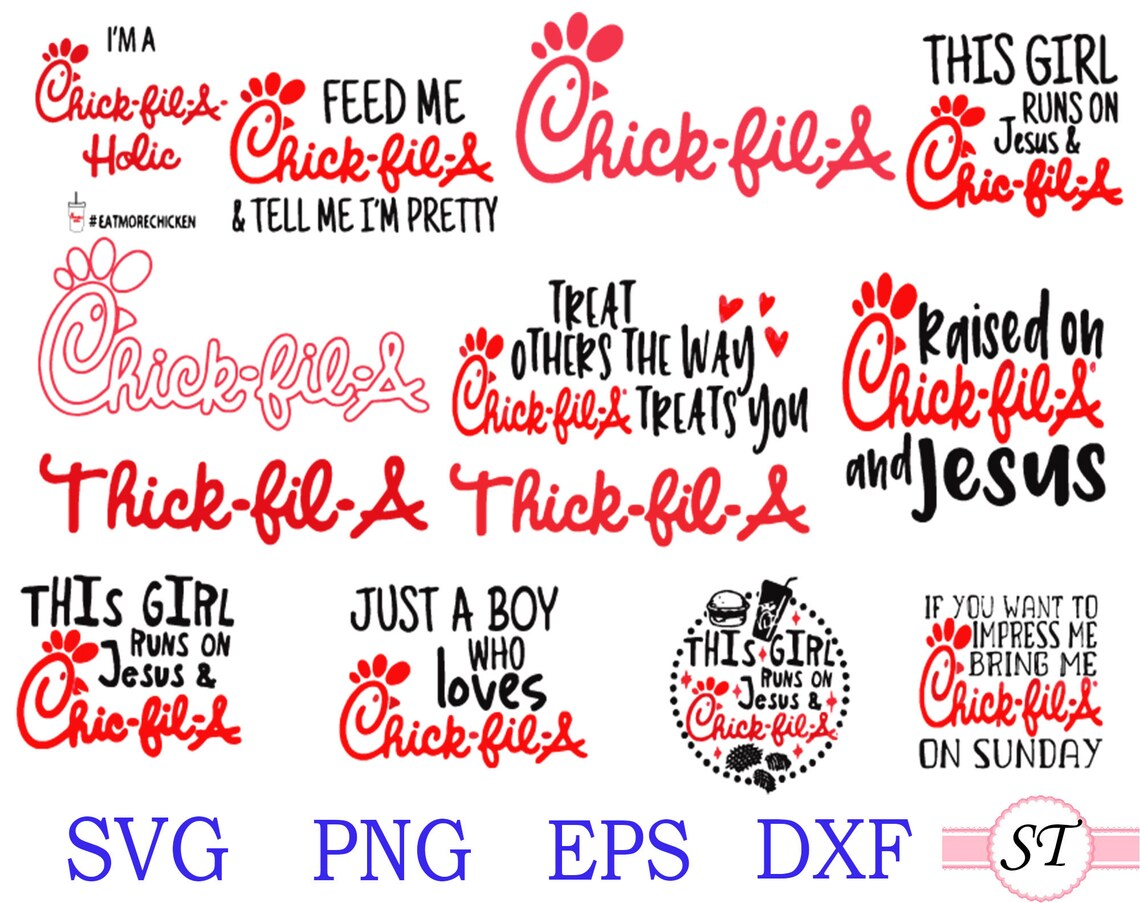 Discount 70 15 Files Chick Fil SVG Bundle This Girl Runs Etsy