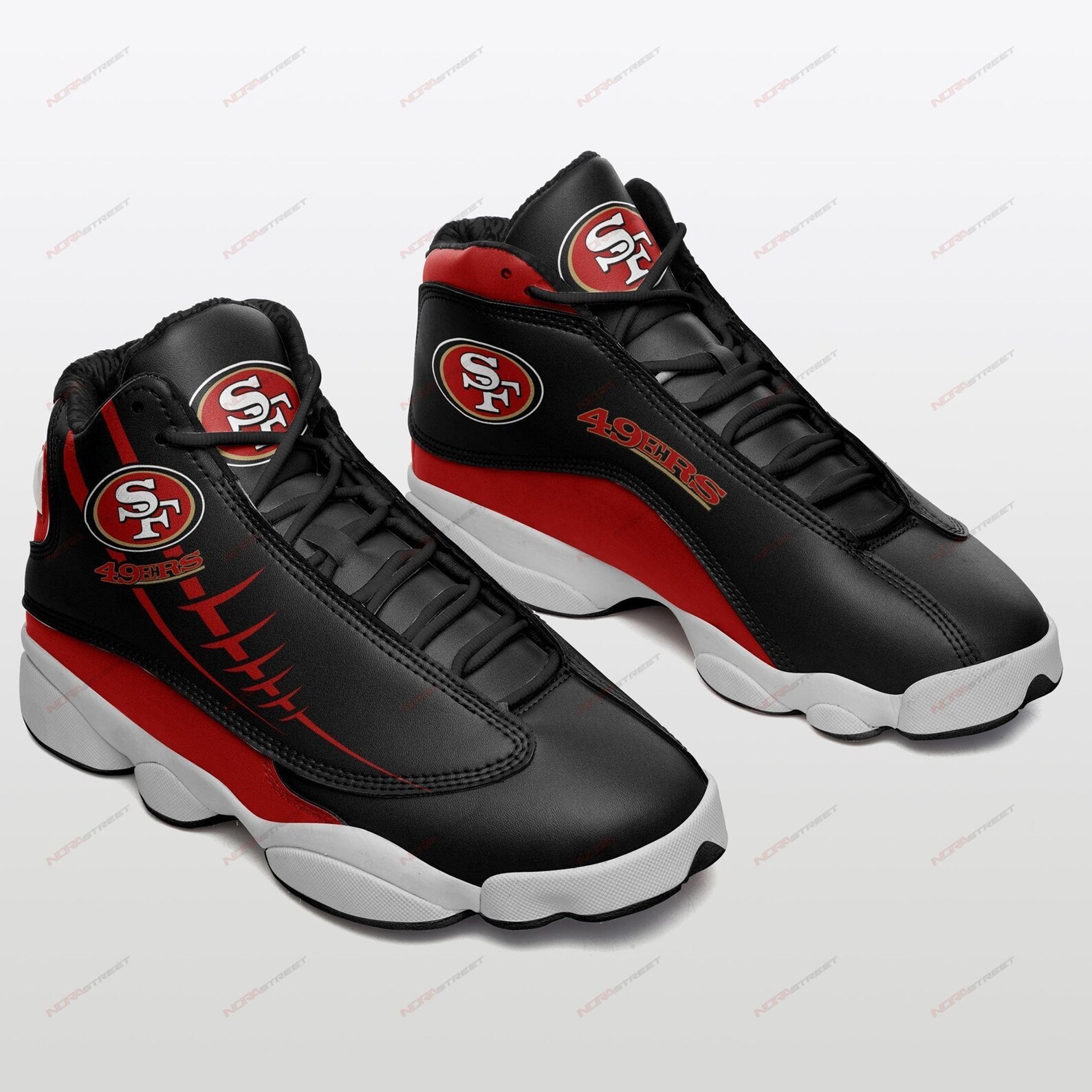 San Francisco Football Team 49ers Fan Air Jordan 13 Custom | Etsy