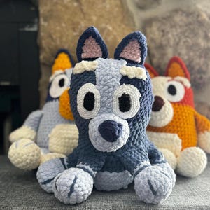 Hand-Crocheted Heeler Puppy with “socks”