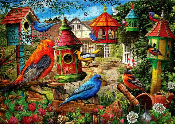 Puzzle de 3000 pièces, Puzzle pour adultes, Puzzle coloré, Saint-Valentin  de haute qualité, Cadeau pour elle, Art de puzzle, Jardins de bird house -   France