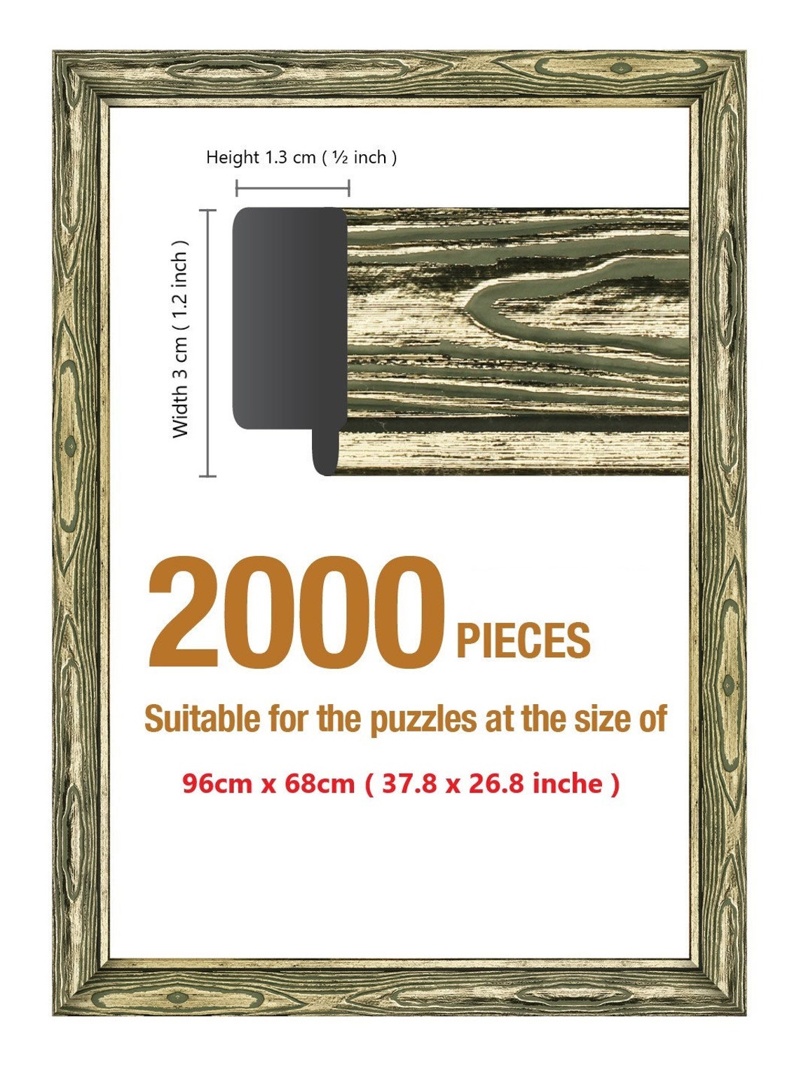 Jigsaw Puzzle Frame PUZZLE PICTURE FRAME Rustic Picture Etsy