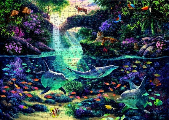 Puzzle de 3000 pièces, Puzzle pour adultes, Puzzle coloré, Cadeau de Noël,  Puzzle de haute qualité, Cadeau pour elle, Forêt profonde, Puzzle de la  nature -  France