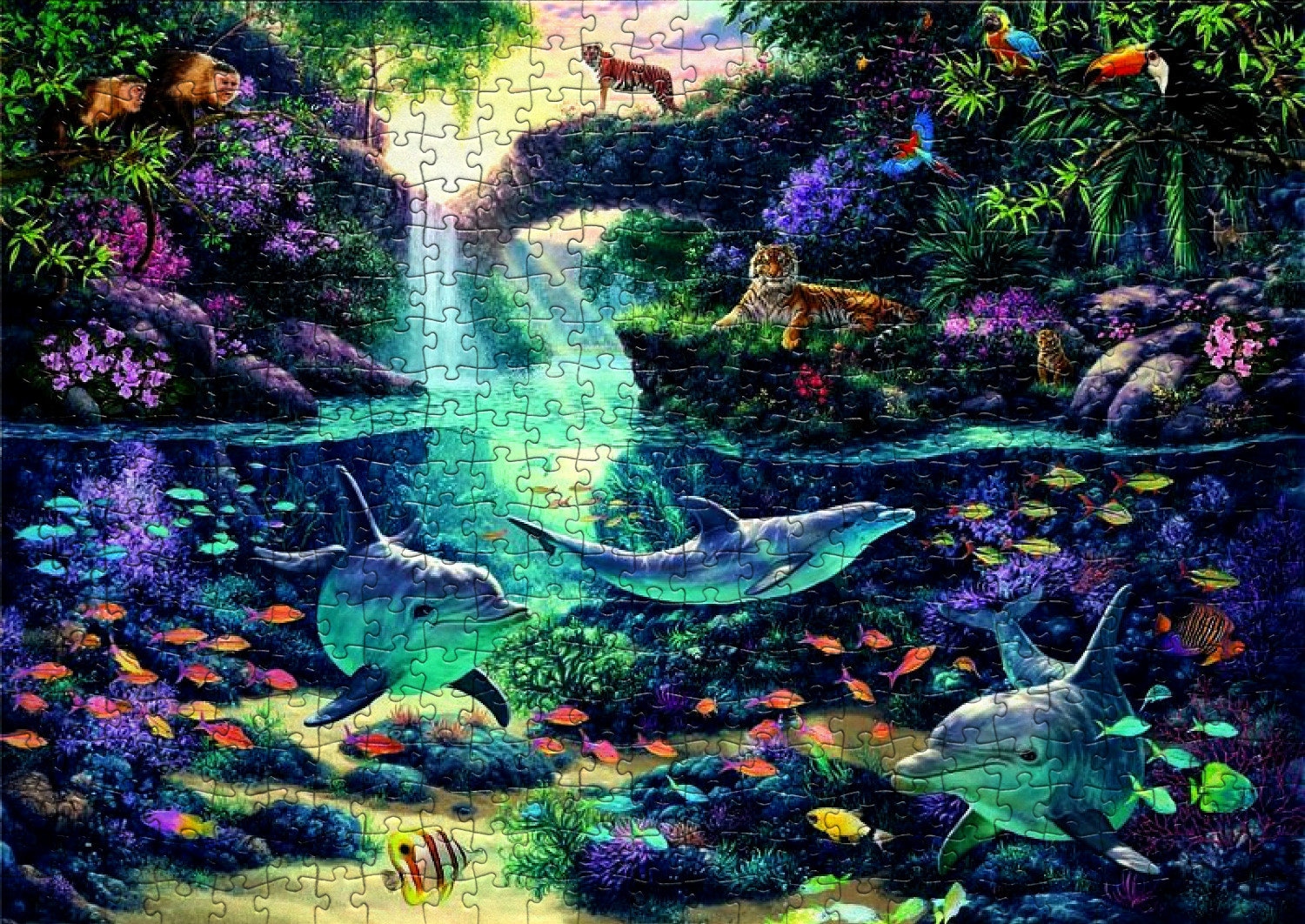Puzzles for Adults 3000 Piece Hirsch-3000 Challenge Puzzle Gift Animals World Photo Puzzle Shows with Vivid Color Multicolor