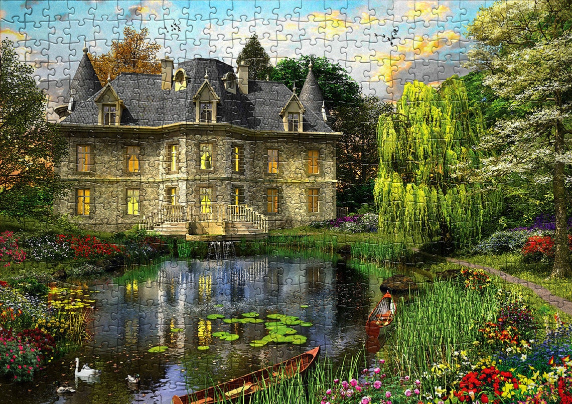 Vintage House Of Puzzles 1000 Piece Jigsaw Down In The Valley Nature Wildlife