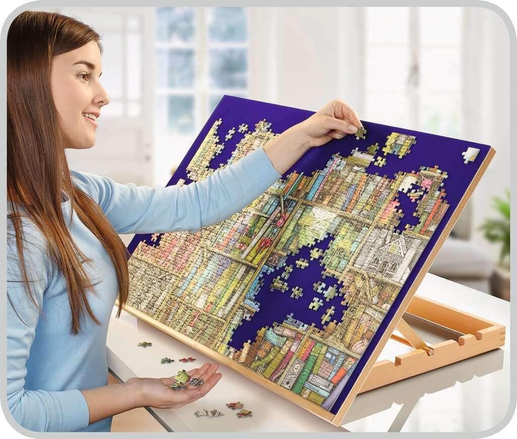 Jigitz Jigsaw Puzzle Tables with Legs - 37x26in Puzzle Board and Foldout  Trays