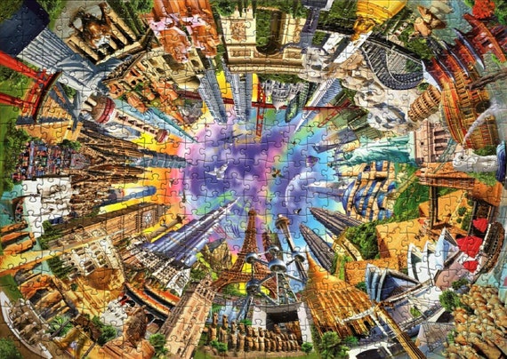 3000 Piece Jigsaw Puzzle ,puzzle for Adults , Colorful Puzzle , Christmas  Gift, Mothers Day Gift , Gift for Her, World Monuments Puzzle 