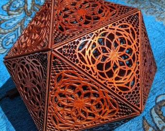 Sacred Geometry Spiritual Lamp — Altar Decor, Meditation Room Light, Yoga Gift, Metaphysical Color Changing LED Night Light