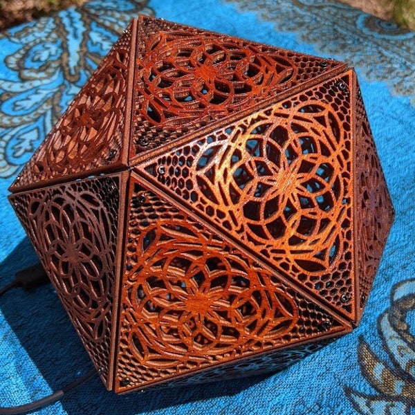 Sacred Geometry Spiritual Lamp — Altar Decor, Meditation Room Light, Yoga Gift, Metaphysical Color Changing LED Night Light