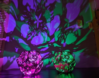 Enchanted Forest Lamp: Cottagecore Night Light, Color Changing LED, Woodland Decor, Nature Lover Gift