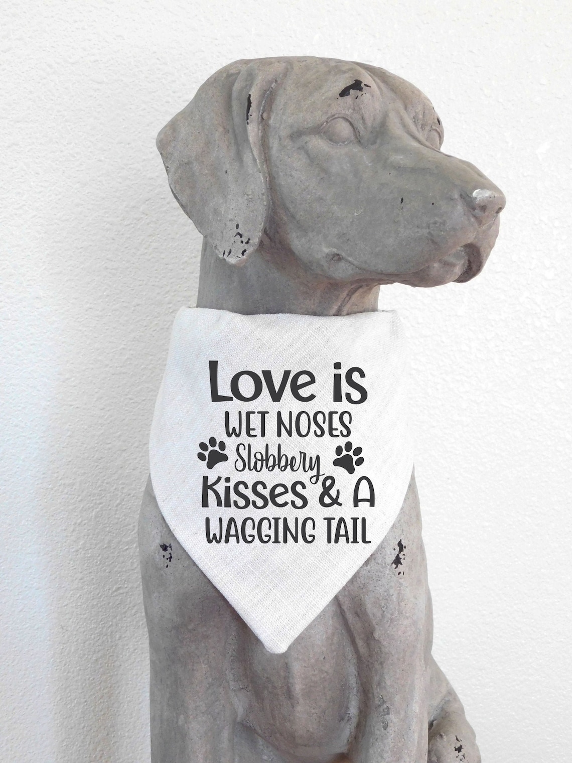 Dog Bandana Love is Wet Noses Funny Dog Sayings Slides Etsy