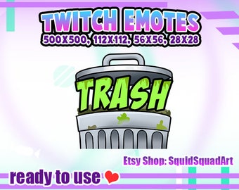 Trash bin Emote for Twitch / Youtube/ Facebook