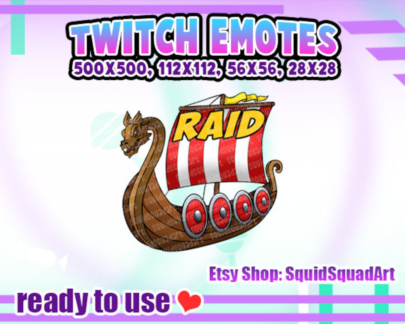 Raid Emote Viking Ship for Twitch/youtube/facebook - Etsy