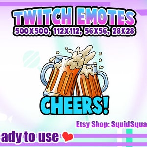 Emote del fumetto della birra Cheers per Twitch/Youtube/Facebook