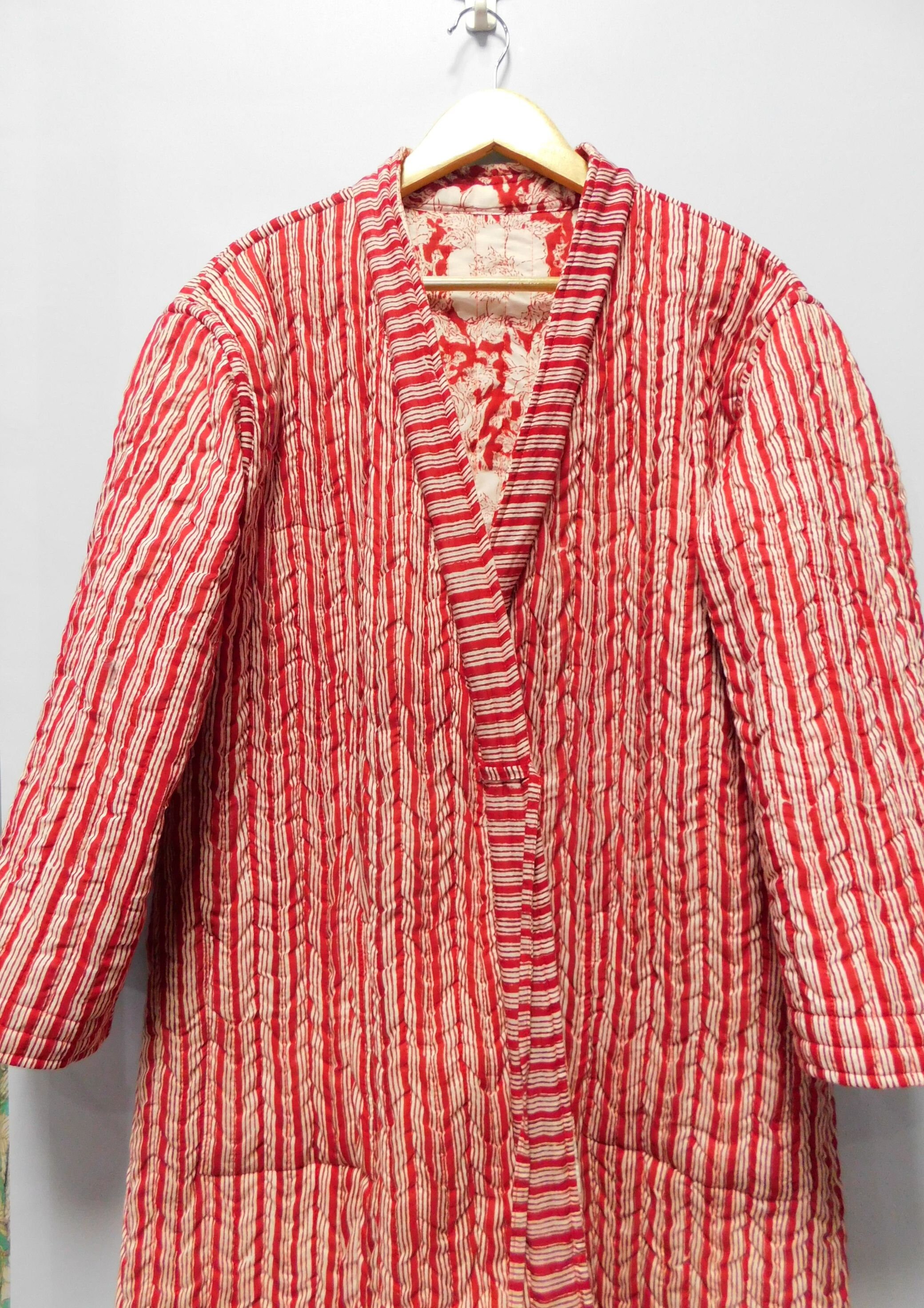 Women Floral Print Cotton Quilted Robe Bridesmaid Kimono Etsy